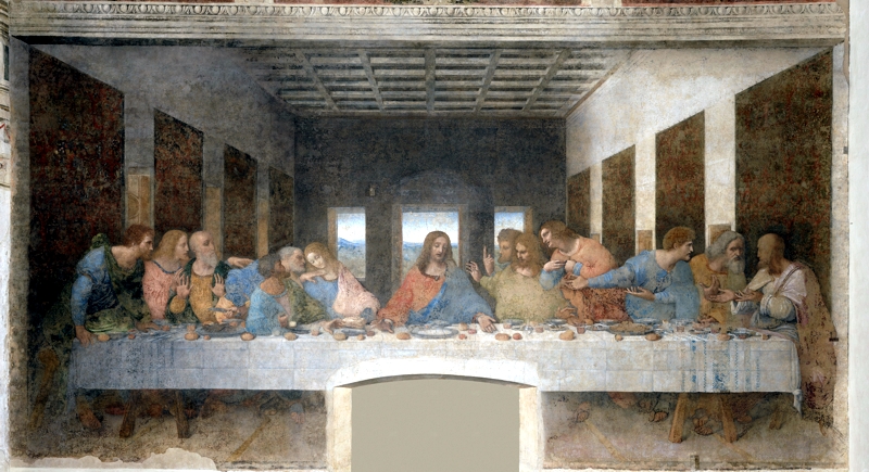«Тайная вечеря» — фреска, выполненная на стене трапезной монастыря Санта-Мария делла Грацие в Милане.